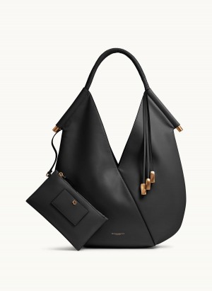 Donna Karan Baldwin Large Shoulder Bag Black | UAE_DK10109