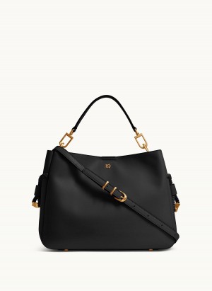 Donna Karan Bellerose Satchel Black | UAE_DK40968