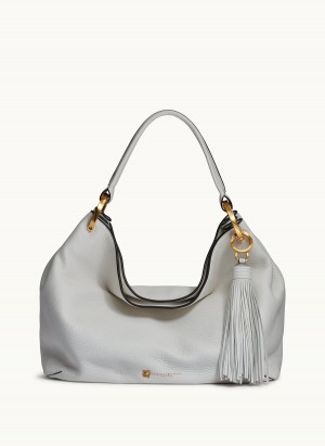 Donna Karan Glenwood Shoulder Bag White | UAE_DK51768