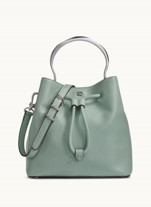 Donna Karan Lawrence Bucket Satchel Green | UAE_DK41555