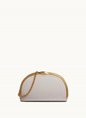 Donna Karan Lawrence Clutch Satchel White | UAE_DK36999