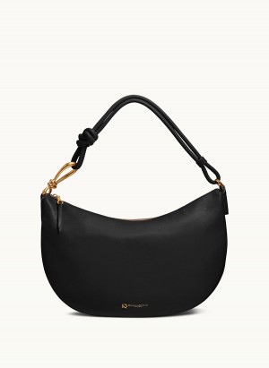 Donna Karan Roslyn Large Hobo Bag Black / Gold | UAE_DK45416