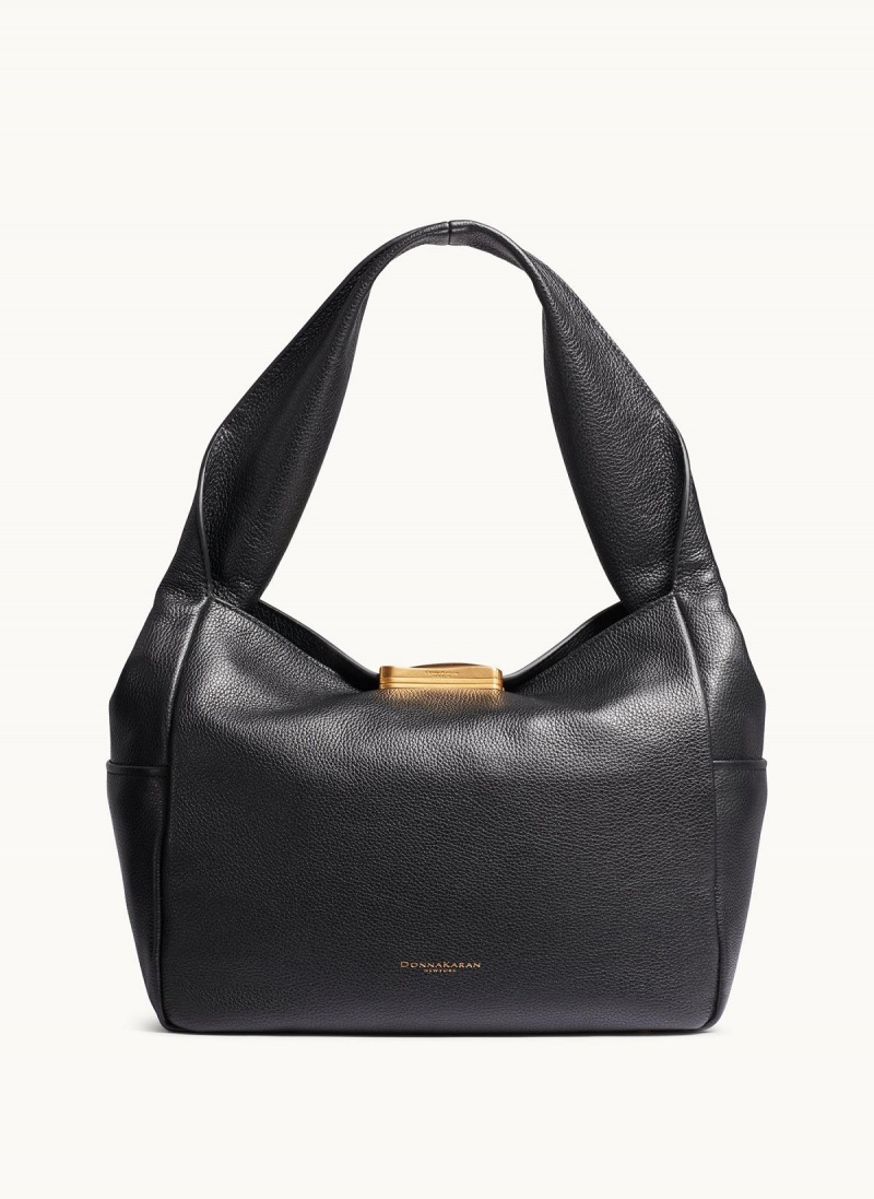 Donna Karan Amagansett Shoulder Bag Black | UAE_DK49891