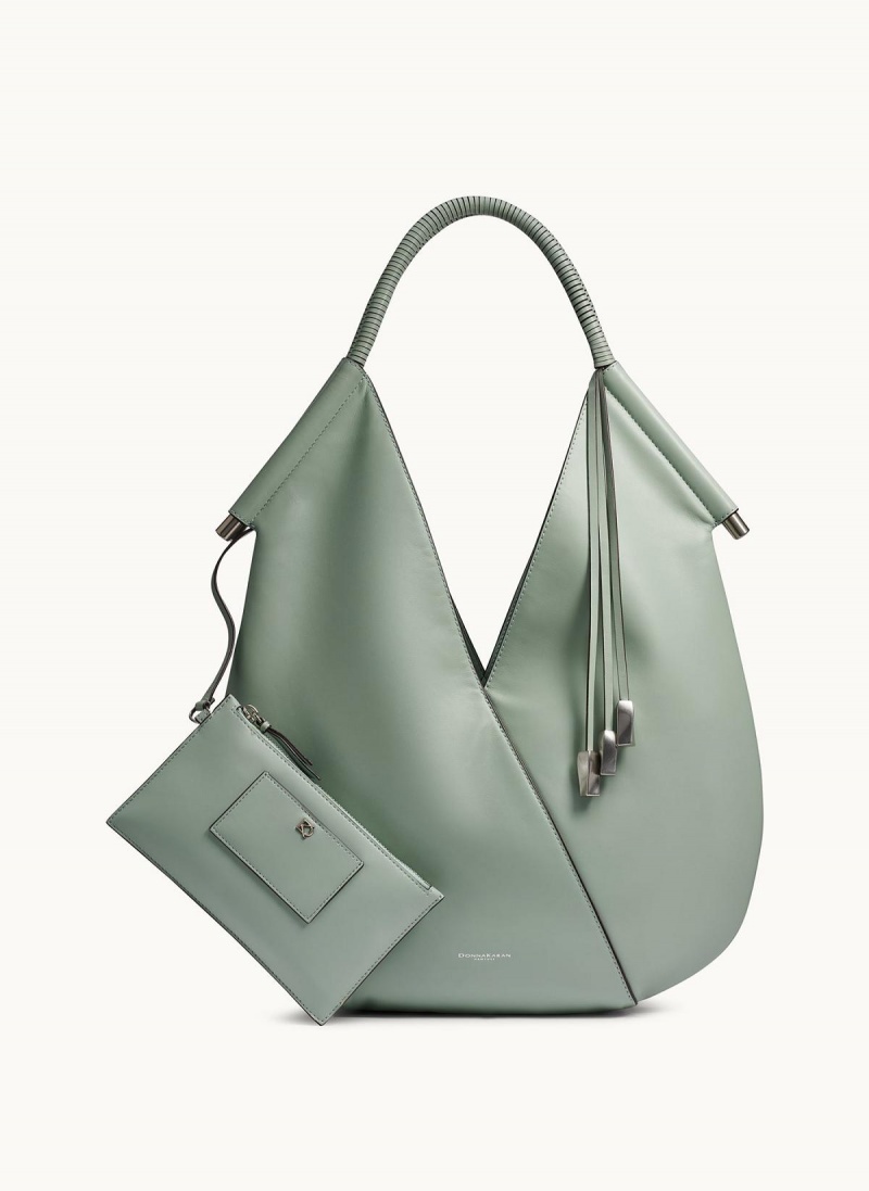 Donna Karan Baldwin Large Shoulder Bag Green | UAE_DK32656