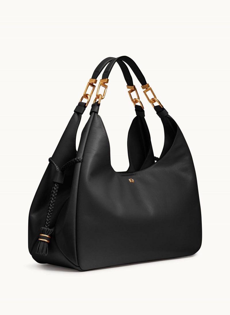 Donna Karan Bellerose Hobo Bag Black | UAE_DK55858