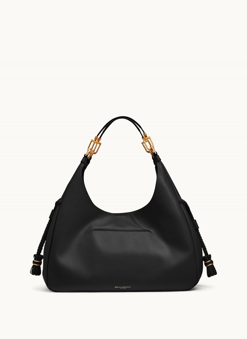 Donna Karan Bellerose Hobo Bag Black | UAE_DK55858