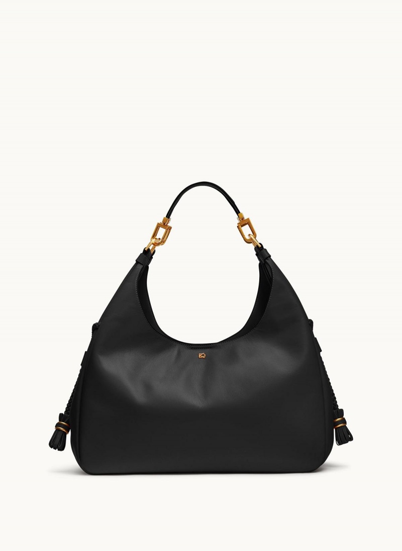 Donna Karan Bellerose Hobo Bag Black | UAE_DK55858