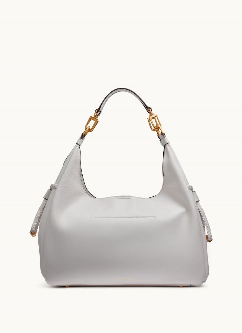 Donna Karan Bellerose Hobo Bag White | UAE_DK81575