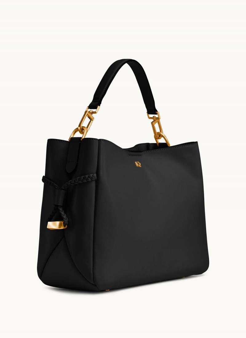 Donna Karan Bellerose Satchel Black | UAE_DK40968