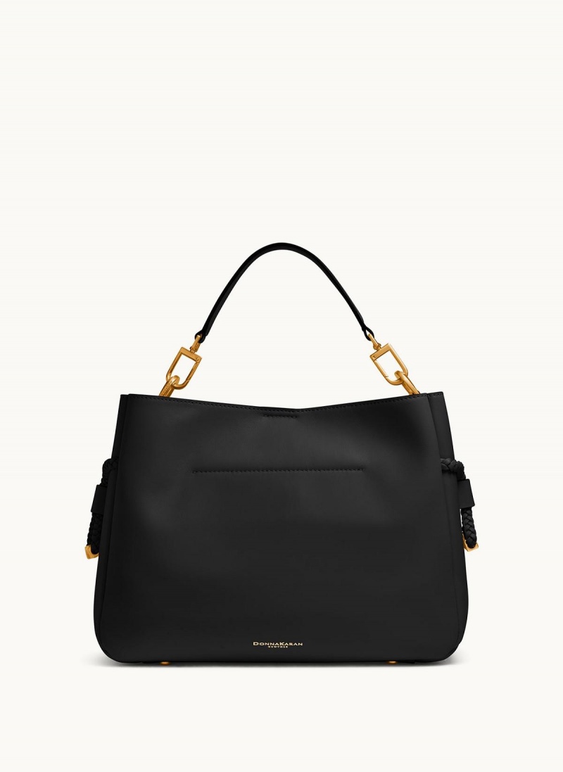 Donna Karan Bellerose Satchel Black | UAE_DK40968