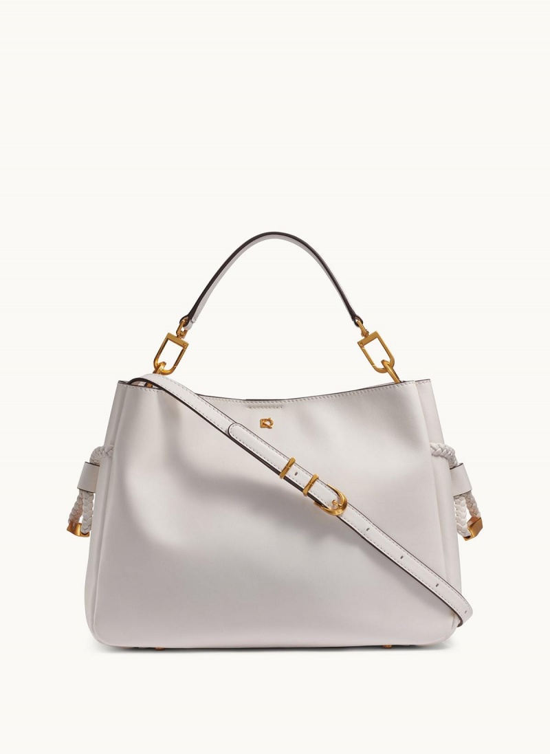 Donna Karan Bellerose Satchel White | UAE_DK46716