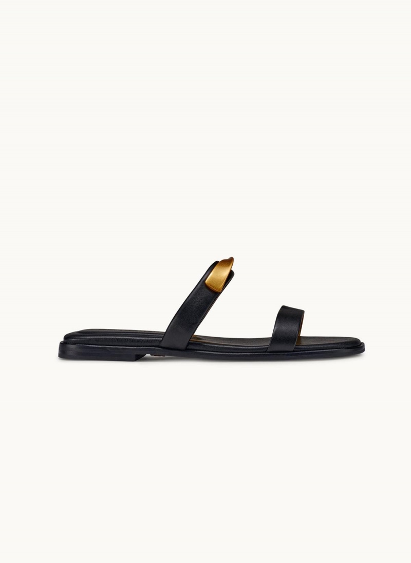 Donna Karan Harmoni Flat Sandals Black | UAE_DK26825