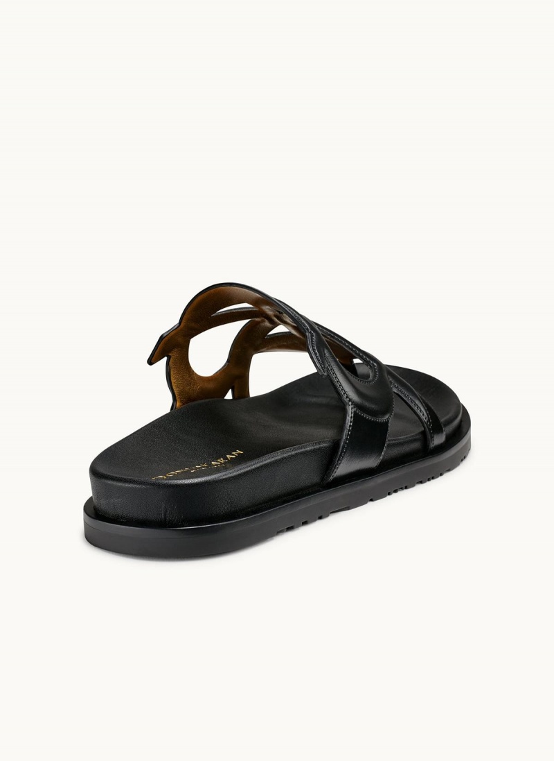 Donna Karan Hatsy Flat Sandals Black | UAE_DK81190