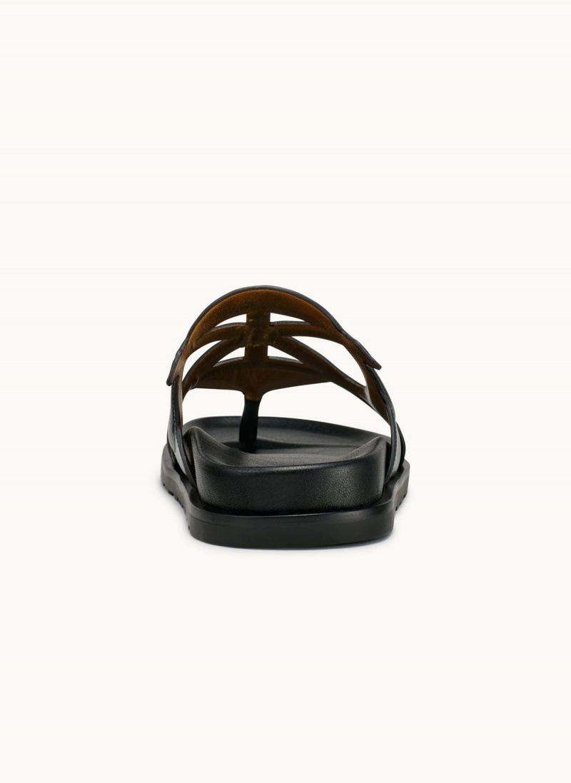 Donna Karan Hatsy Flat Sandals Black | UAE_DK81190