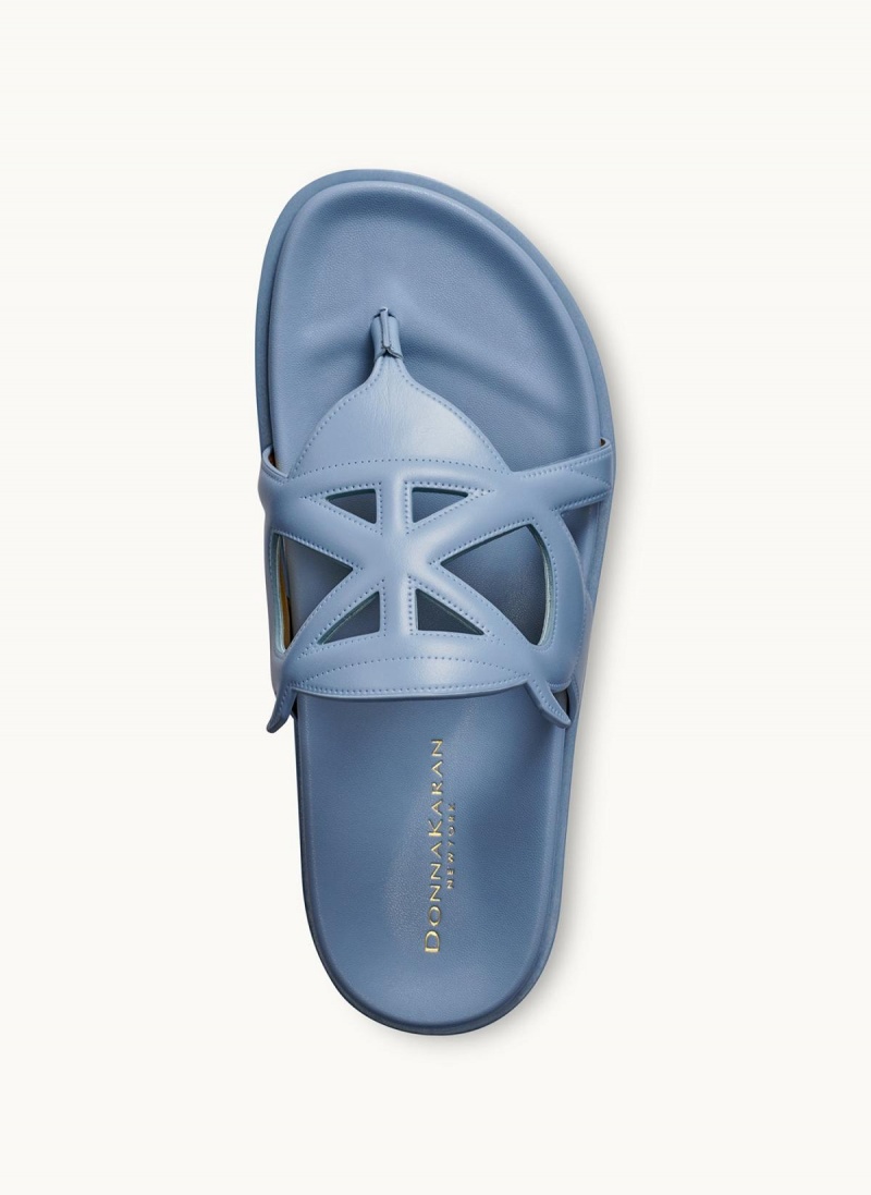 Donna Karan Hatsy Flat Sandals Blue | UAE_DK17499