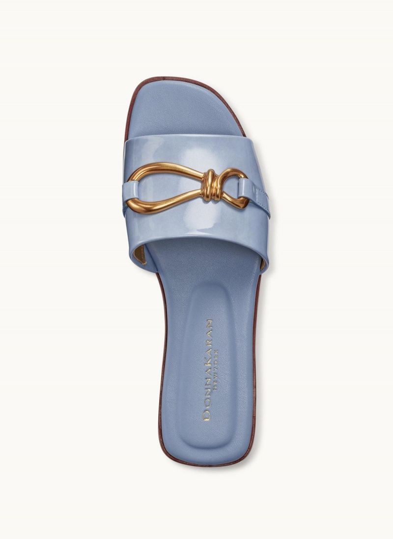 Donna Karan Haylen Flat Sandals Blue | UAE_DK25180