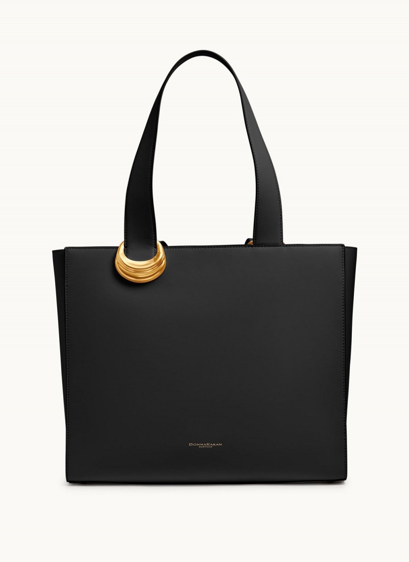 Donna Karan Hewlett Tote Bag Black / Gold | UAE_DK20788