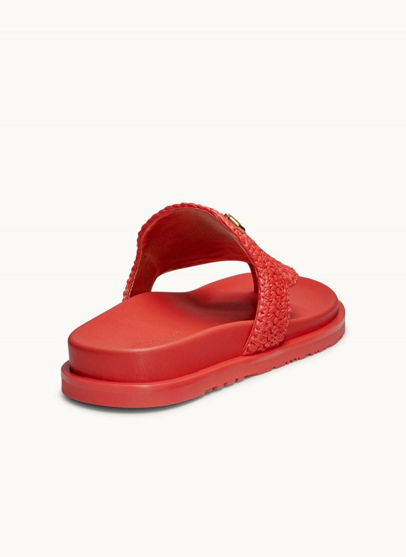 Donna Karan Hira Flat Sandals Red | UAE_DK63971