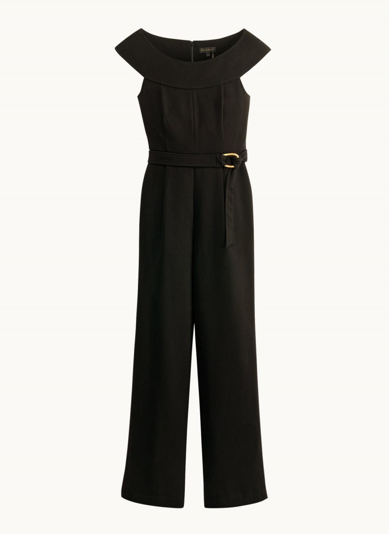 Donna Karan Jumpsuit With Hardware Belt Jumpsuit Black | UAE_DK19331