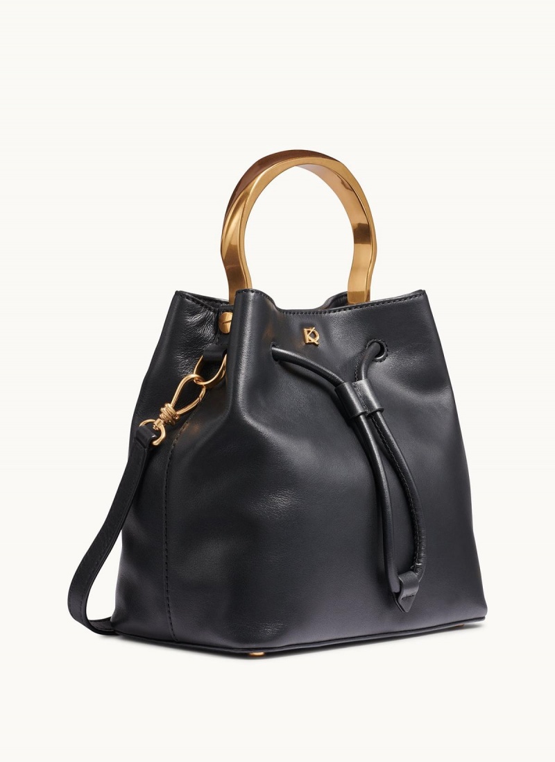 Donna Karan Lawrence Bucket Satchel Black | UAE_DK70232