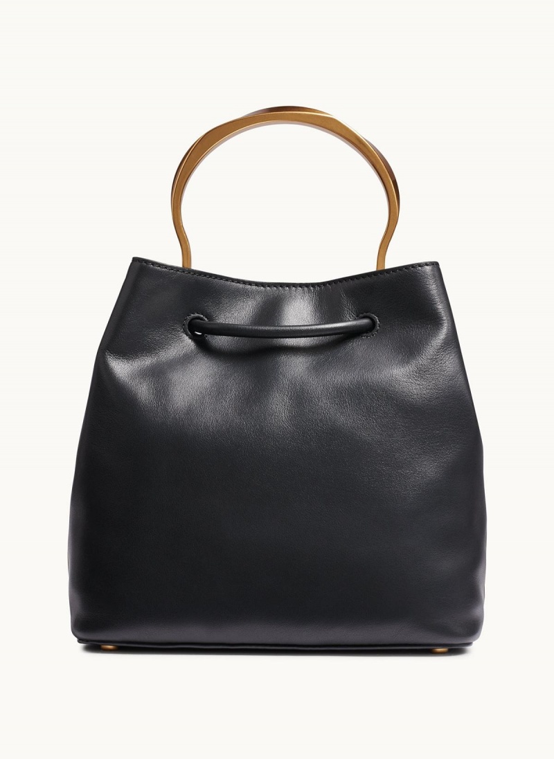 Donna Karan Lawrence Bucket Satchel Black | UAE_DK70232