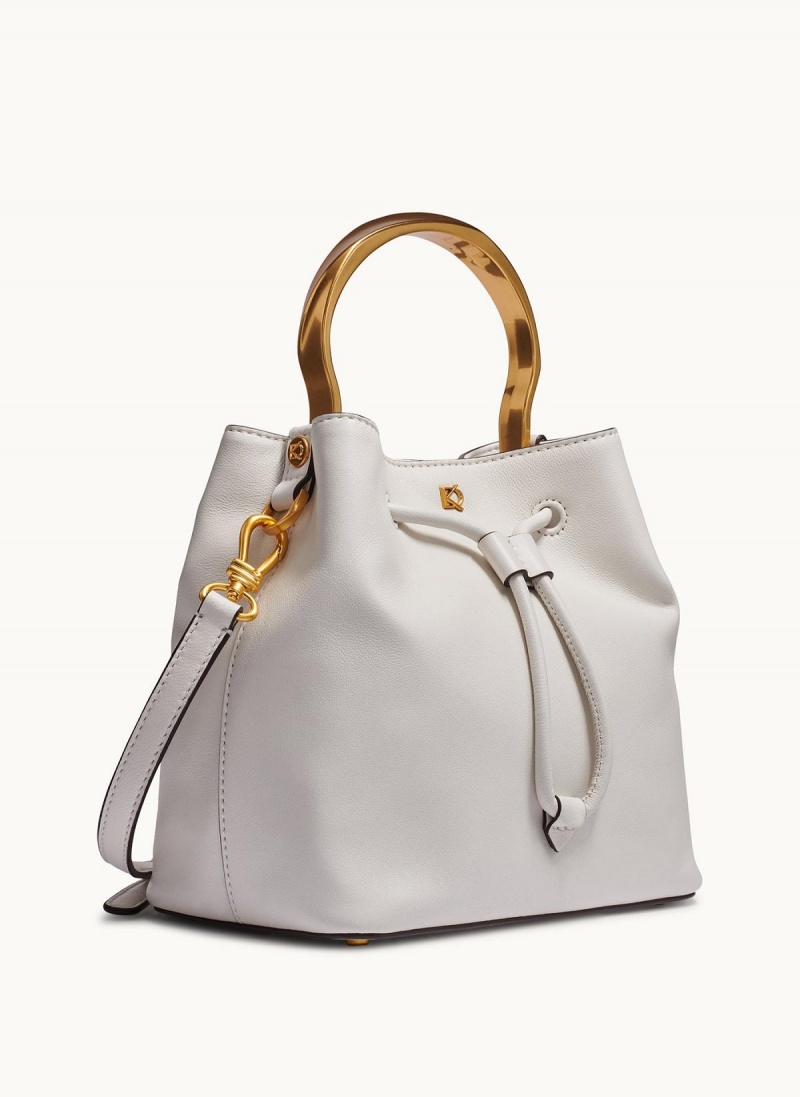 Donna Karan Lawrence Bucket Satchel White | UAE_DK69711