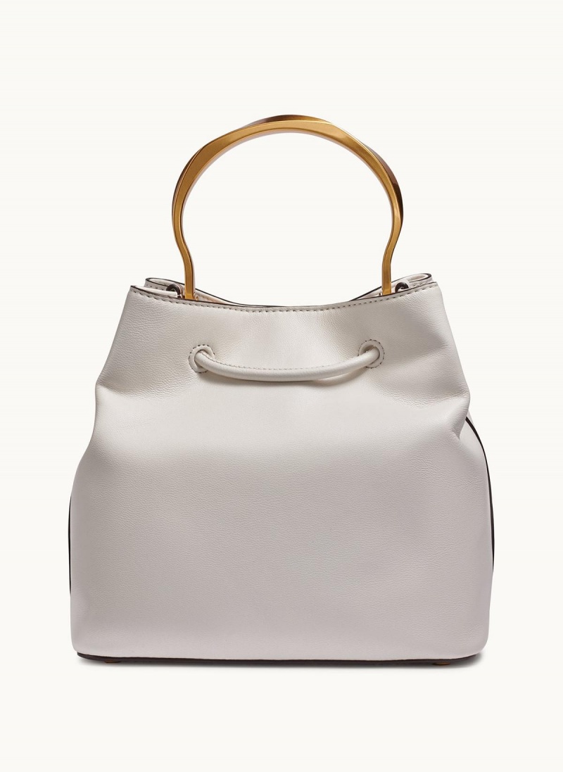 Donna Karan Lawrence Bucket Satchel White | UAE_DK69711