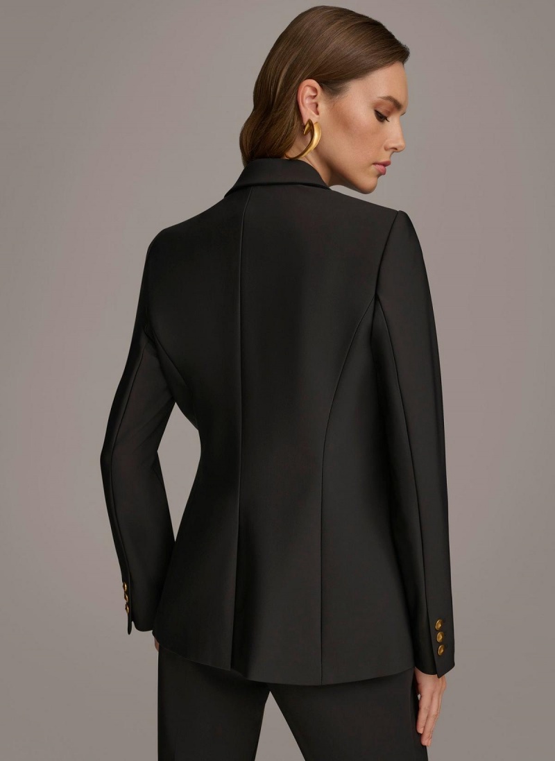 Donna Karan One Button Jacket Black | UAE_DK93523