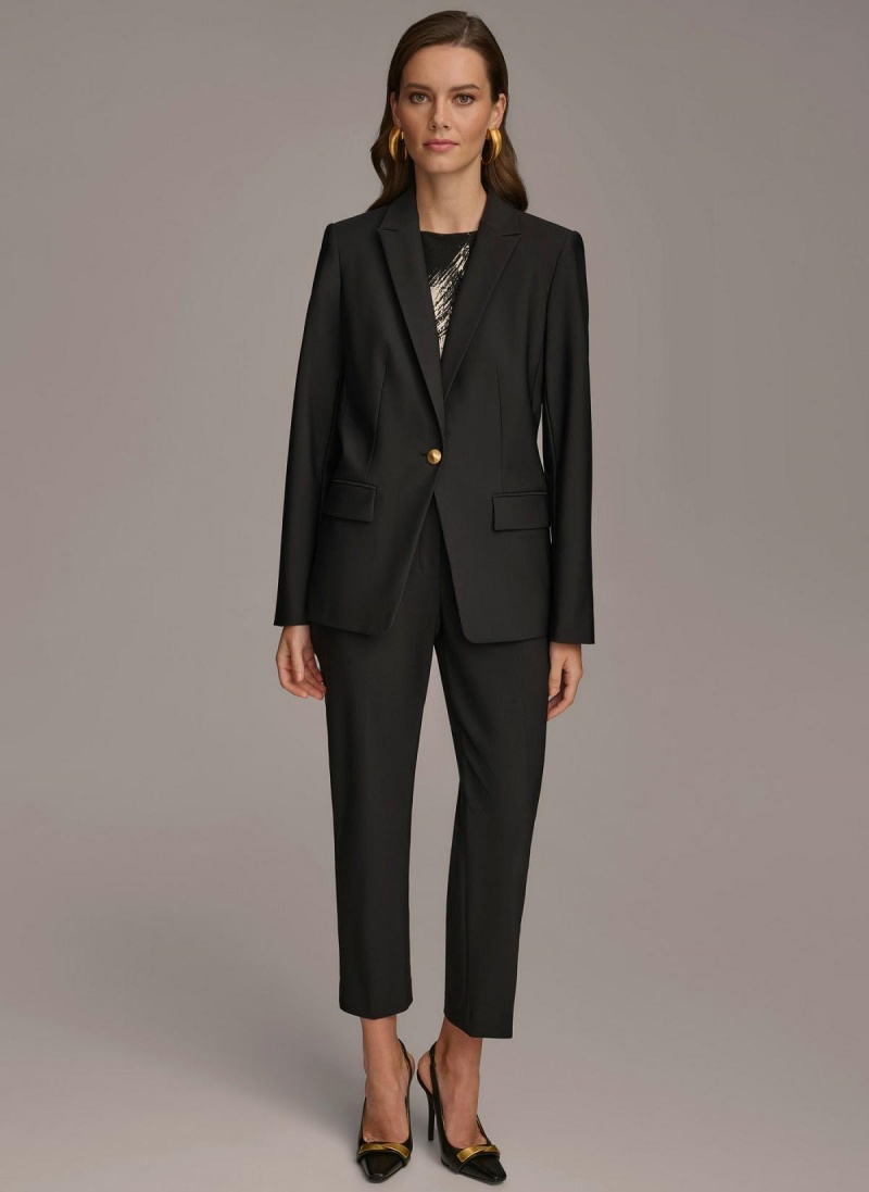 Donna Karan One Button Jacket Black | UAE_DK93523