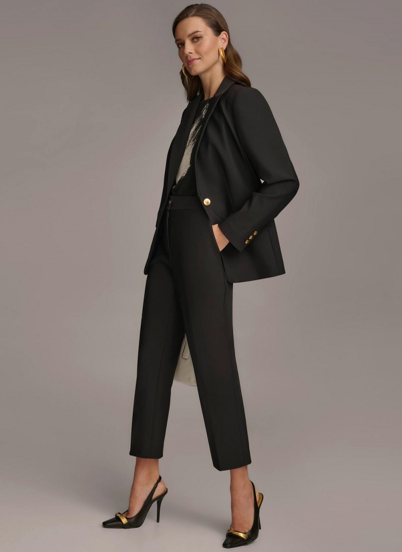 Donna Karan One Button Jacket Black | UAE_DK93523