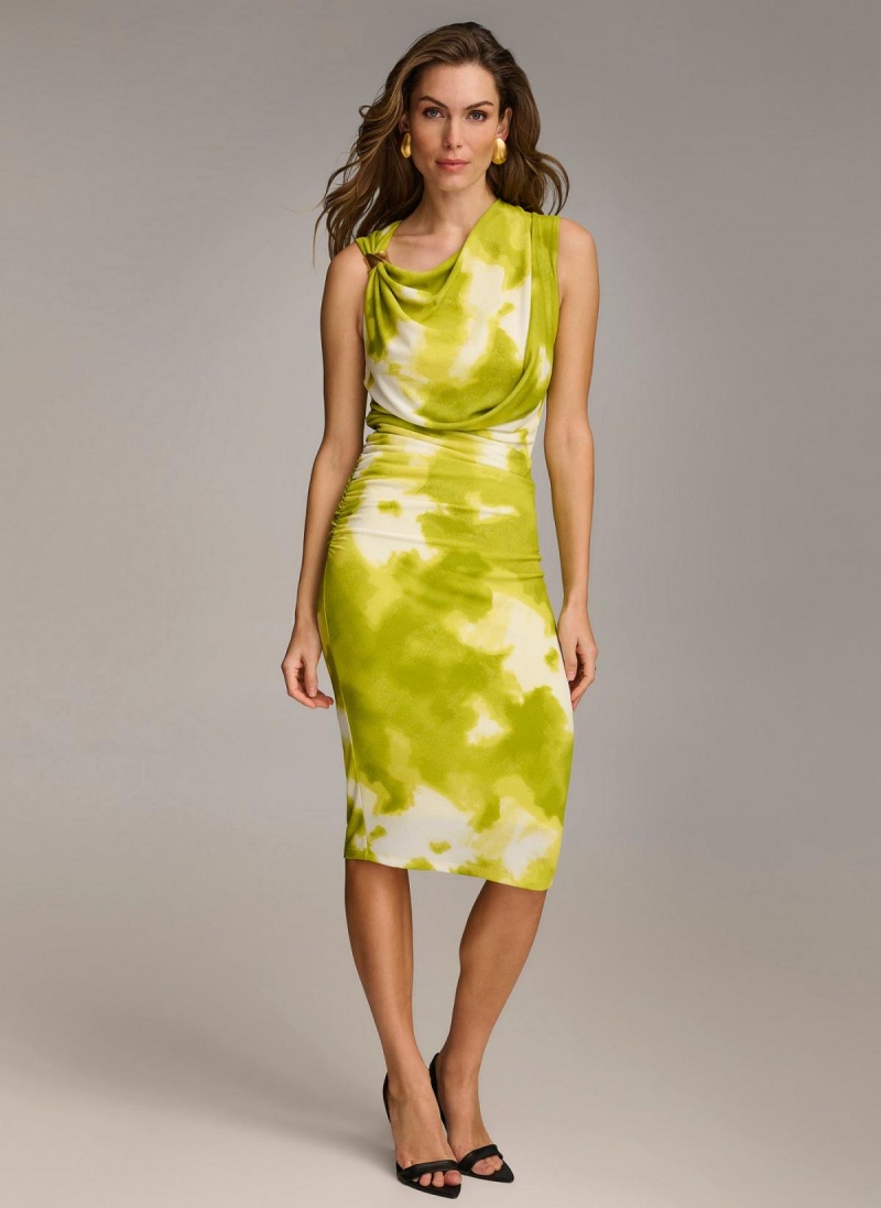 Donna Karan Print cowl Neck Dress Multicolor | UAE_DK86127