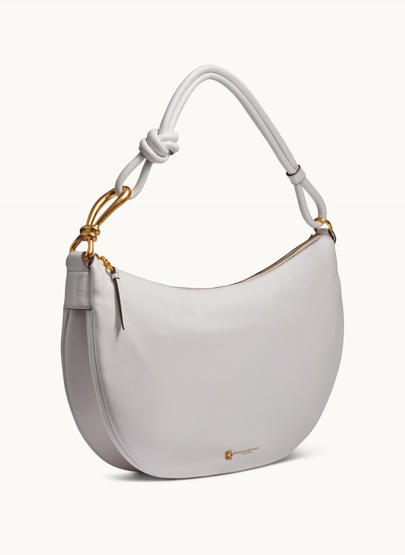 Donna Karan Roslyn Large Hobo Bag White | UAE_DK74084