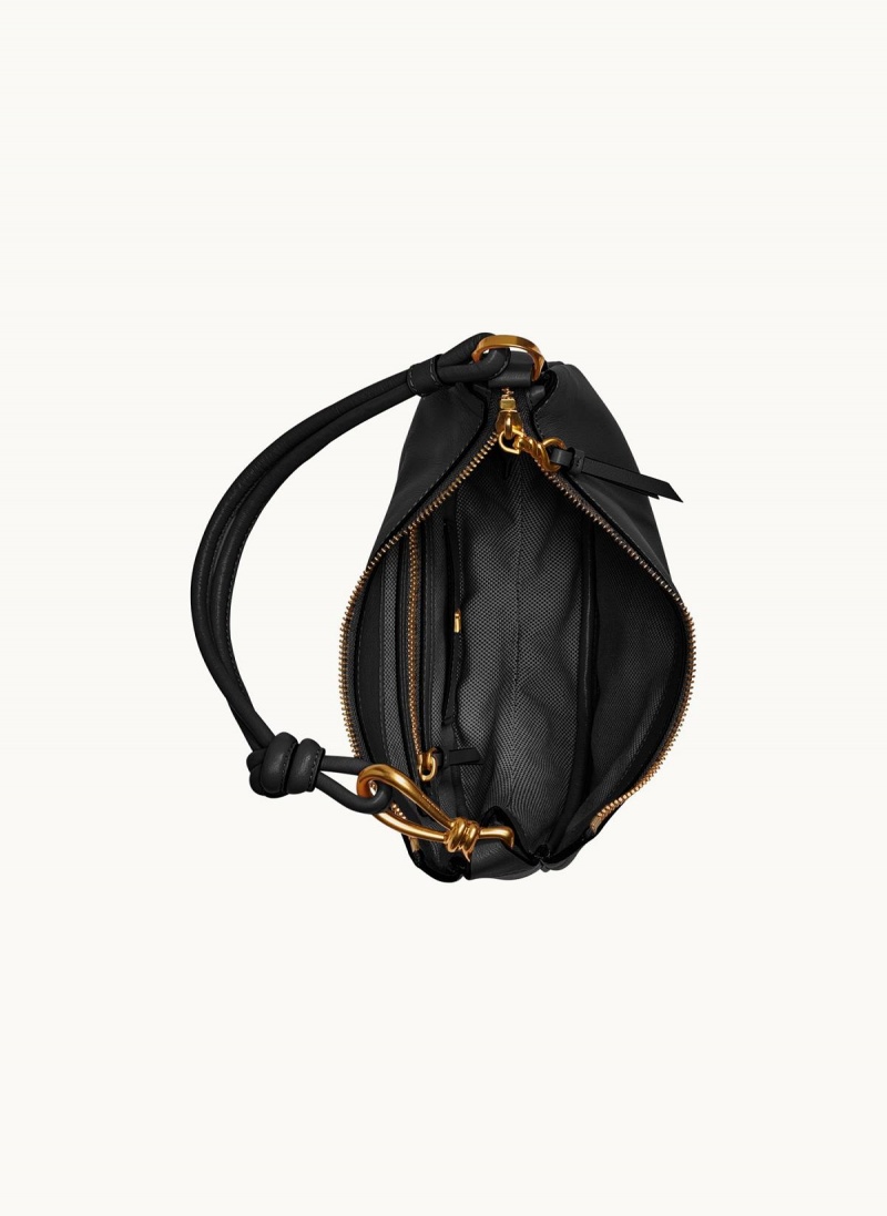 Donna Karan Roslyn Small Hobo Bag Black / Gold | UAE_DK78181