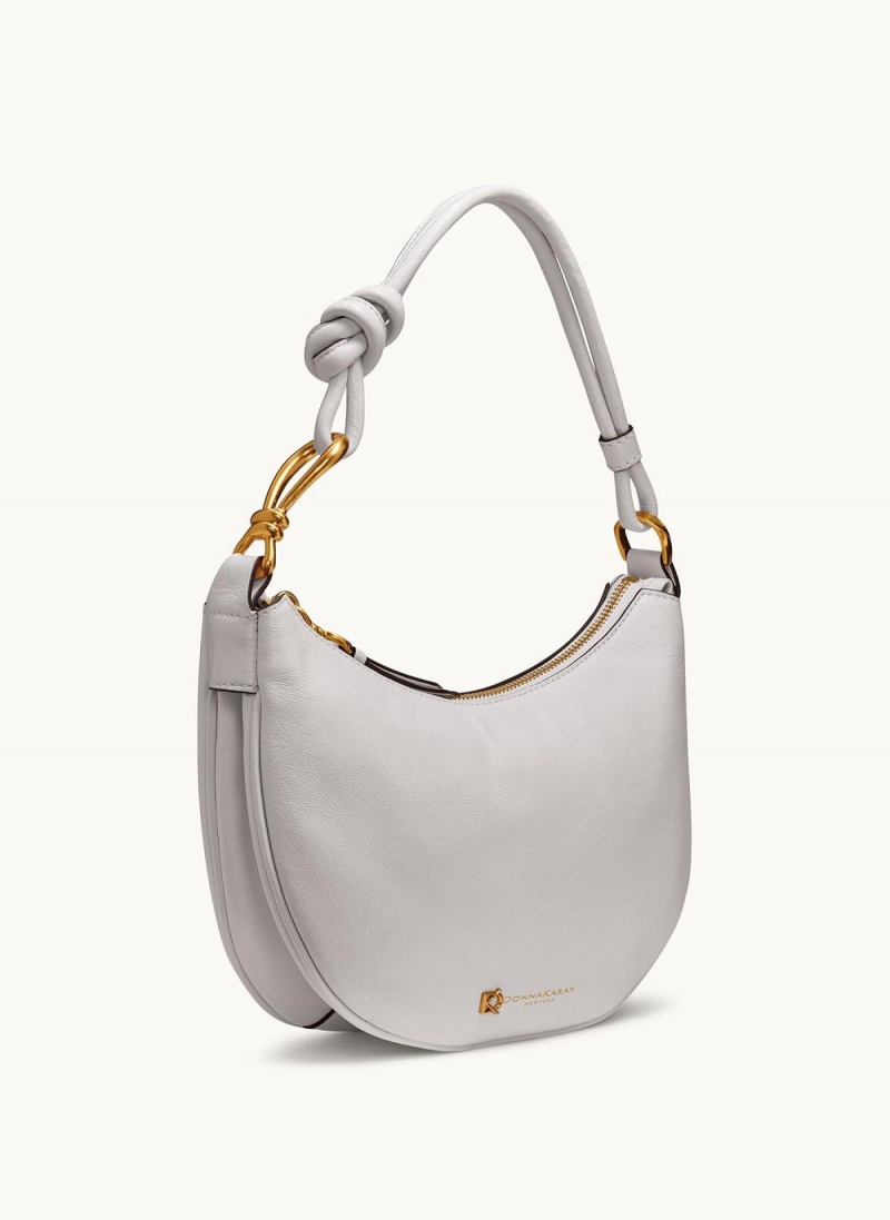 Donna Karan Roslyn Small Hobo Bag White | UAE_DK15360