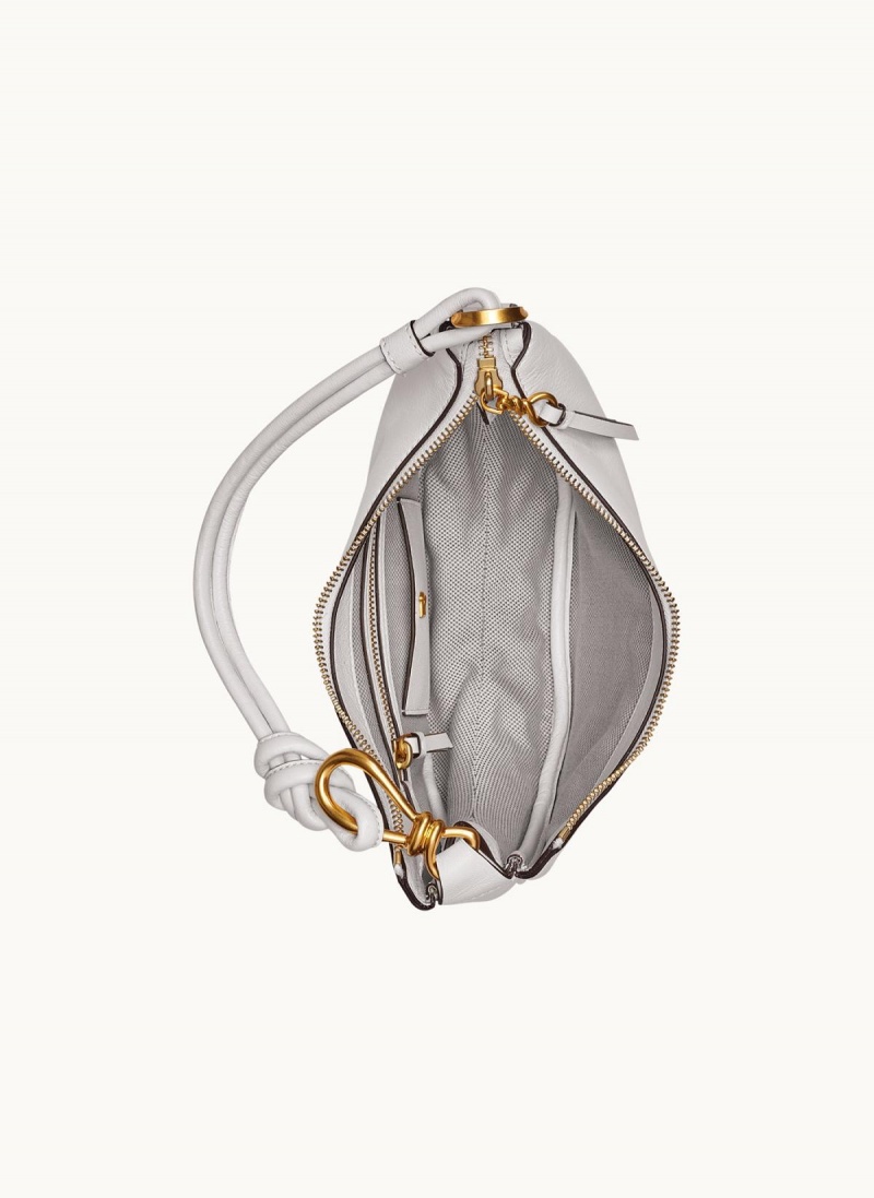 Donna Karan Roslyn Small Hobo Bag White | UAE_DK15360