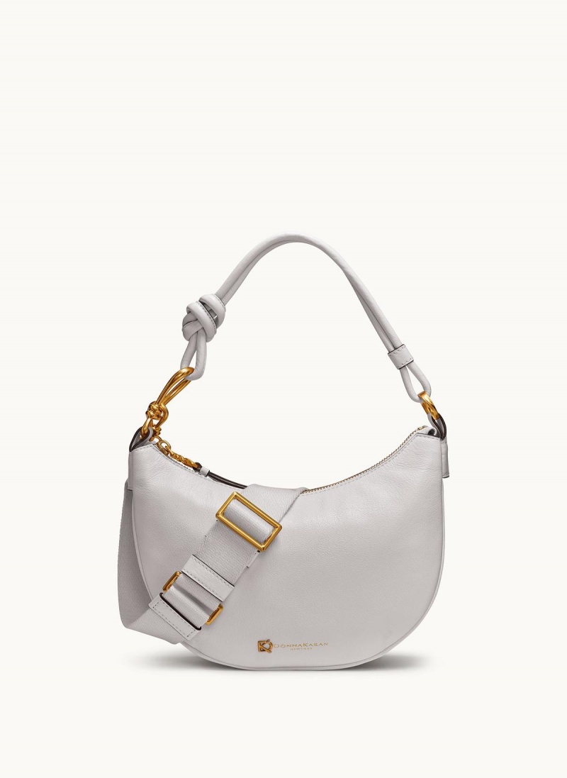 Donna Karan Roslyn Small Hobo Bag White | UAE_DK15360