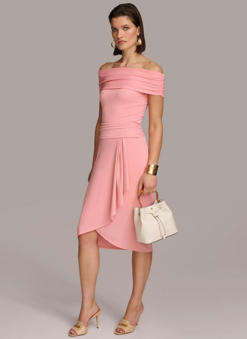 Donna Karan Ruched Skirt Pink | UAE_DK96072