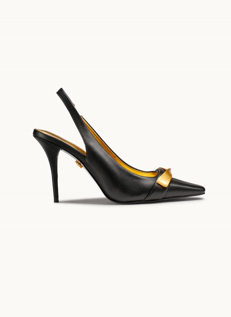 Donna Karan Sayer Slingback Heels Black | UAE_DK47930