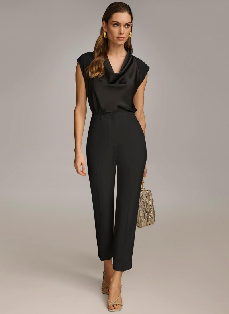 Donna Karan Slim Leg Pants Black | UAE_DK22291