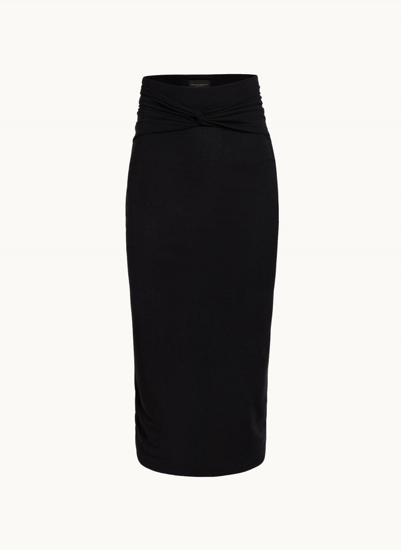 Donna Karan Twist Waist Skirt Black | UAE_DK87476