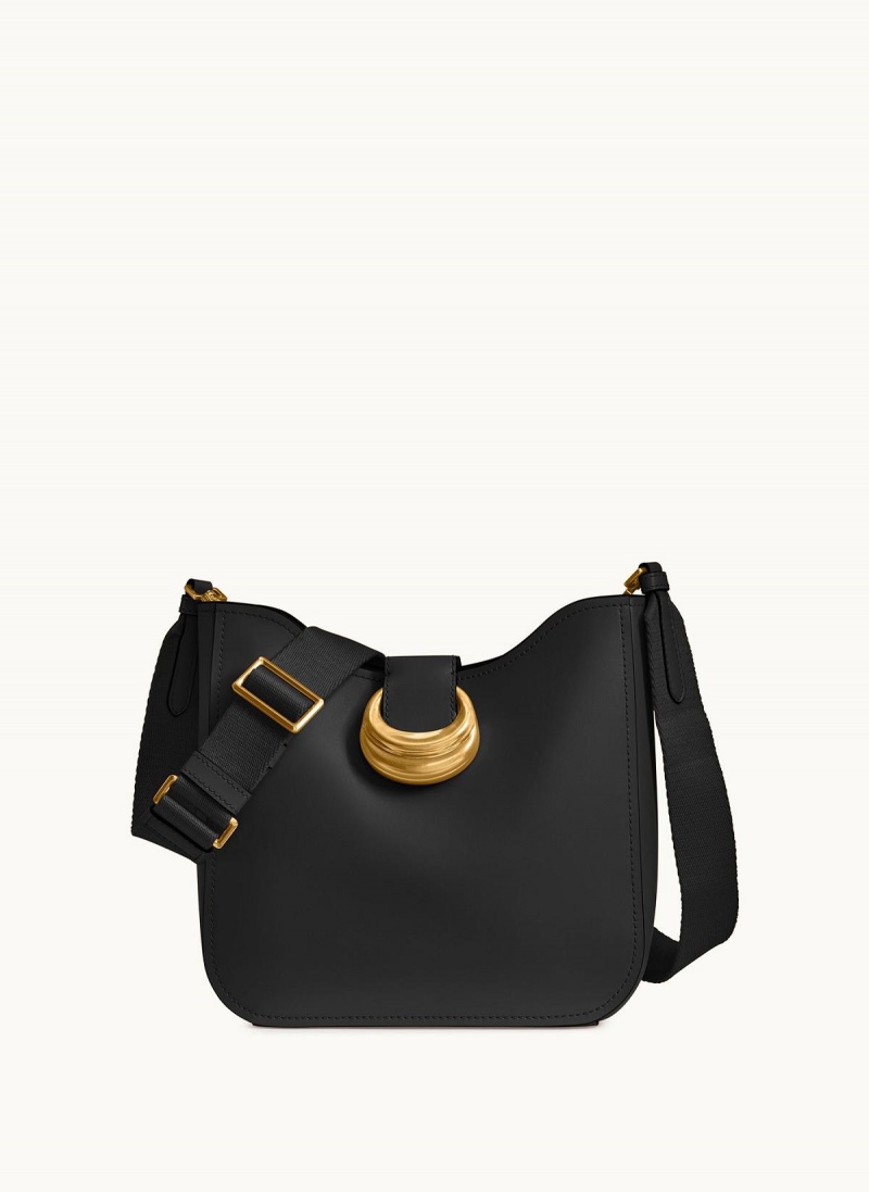 Donna Karan Valley Stream Crossbody Bag Black / Gold | UAE_DK70218