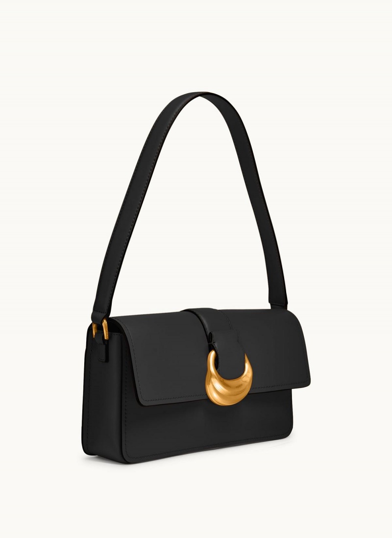 Donna Karan Valley Stream Shoulder Bag Black / Gold | UAE_DK31415