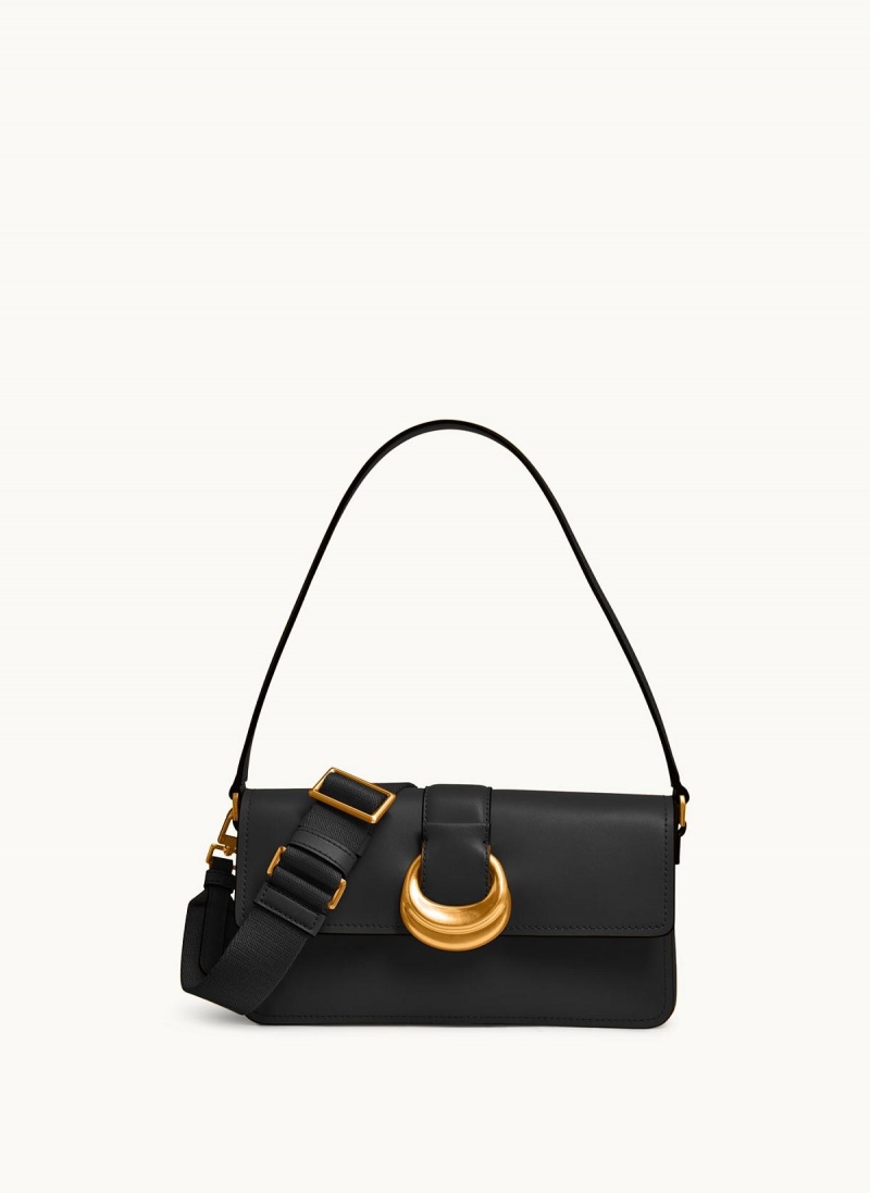 Donna Karan Valley Stream Shoulder Bag Black / Gold | UAE_DK31415