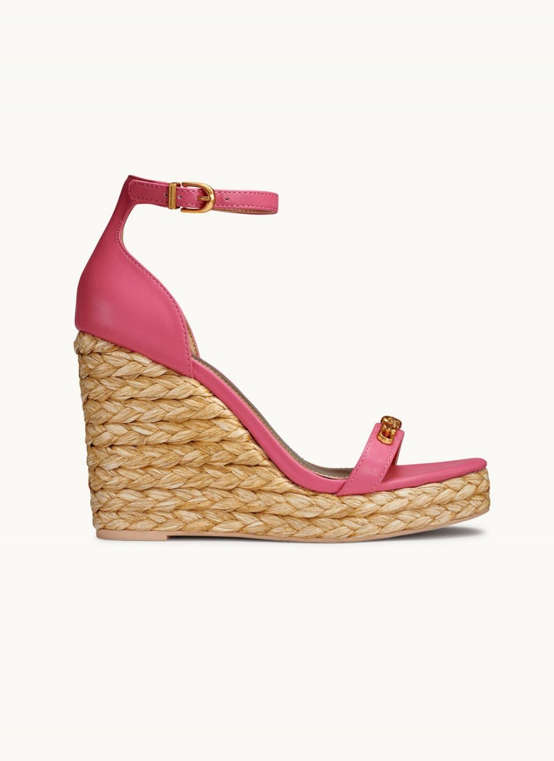 Donna Karan Yulissa Ankle Strap Espadrille Heels Rose | UAE_DK77966